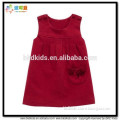BKD Red color with handmade flower baby kids cute dresses made in china factory